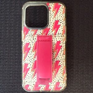 Pink and orange lighting bolt Walli case